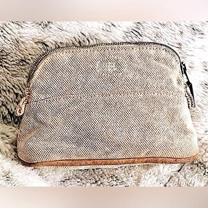 HERMES Cotton Canvas Mini Bolide Travel Cosmetic Pouch
